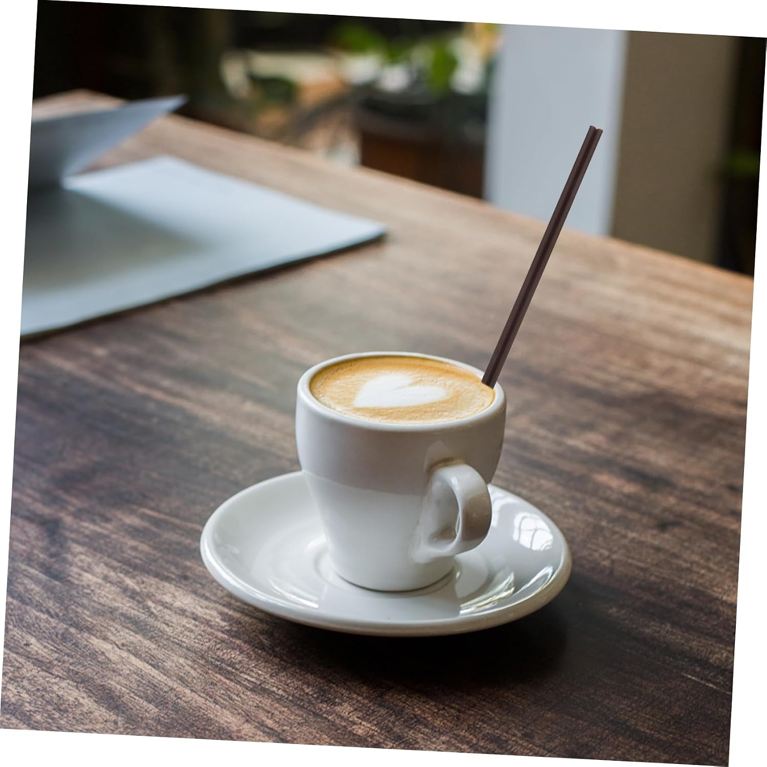 500pcs Disposable Coffee Straws Double Design for Drinks for Home Use Party Events and Cafes Strong Plastic Stirring Sticks