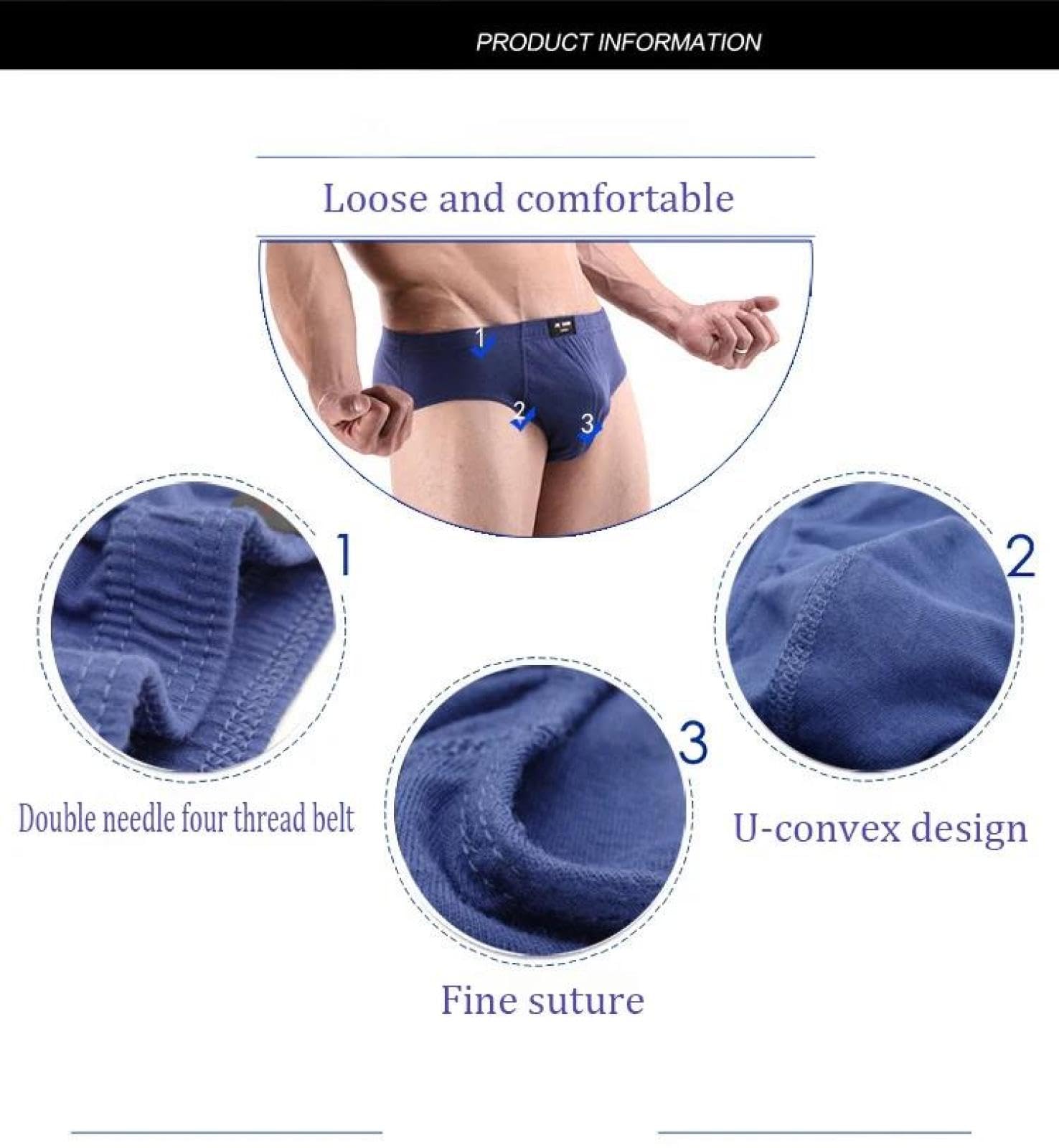 Avfora Boxer Aderenti da Uomo 6 Pezzi Taglie Forti Slip da Uomo Slip A Triangolo Cotone Traspirante 6XL 7XL 8XL,17,3XL