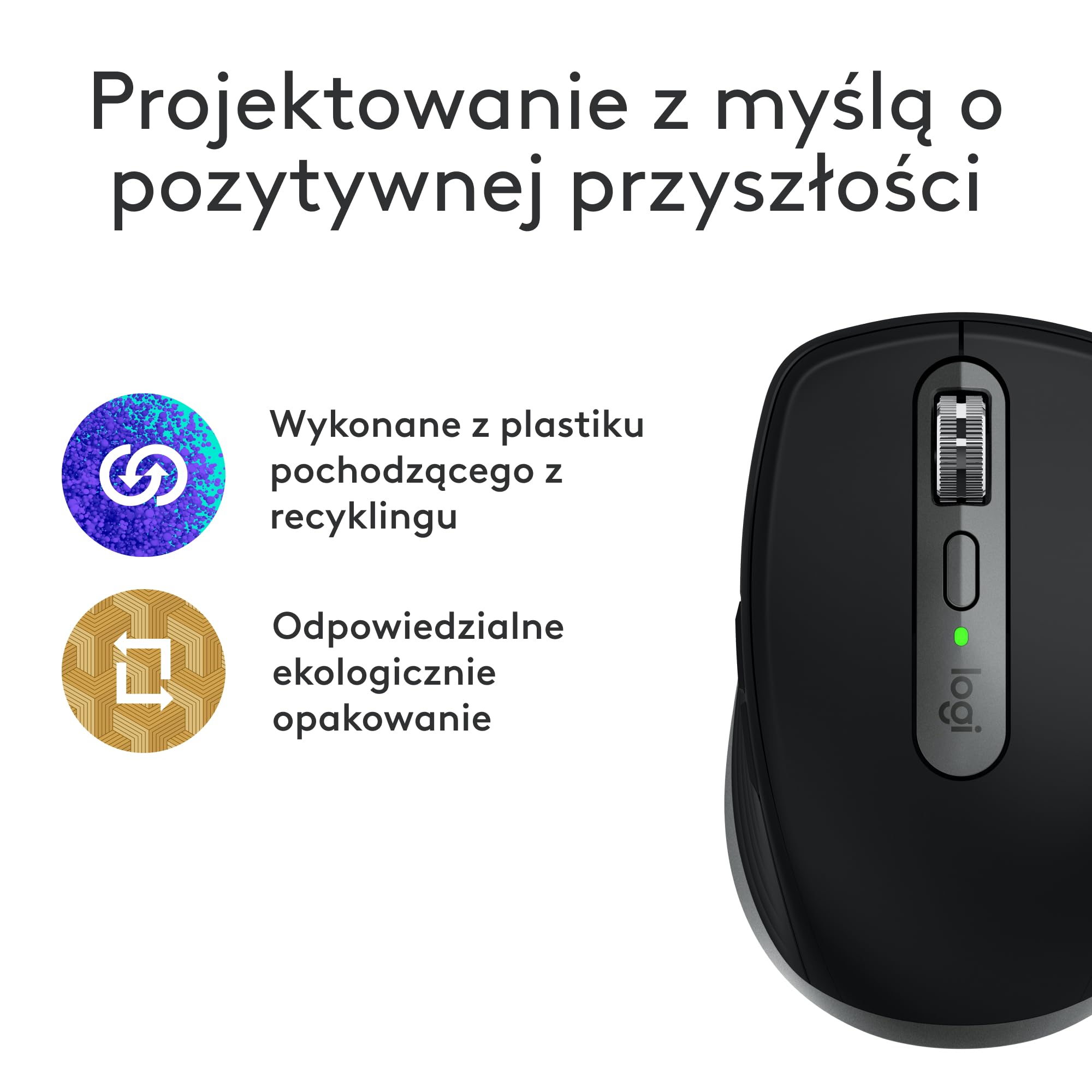 Logitech MX Anywhere 3S for Mac, kompaktowa bezprzewodowa mysz Bluetooth, sensor 8K DPI działający na każdej powierzchni,ciche kliknięcia,USB C,mysz bezprzewodowa do MacBooka,iPada - Kosmiczna szarość