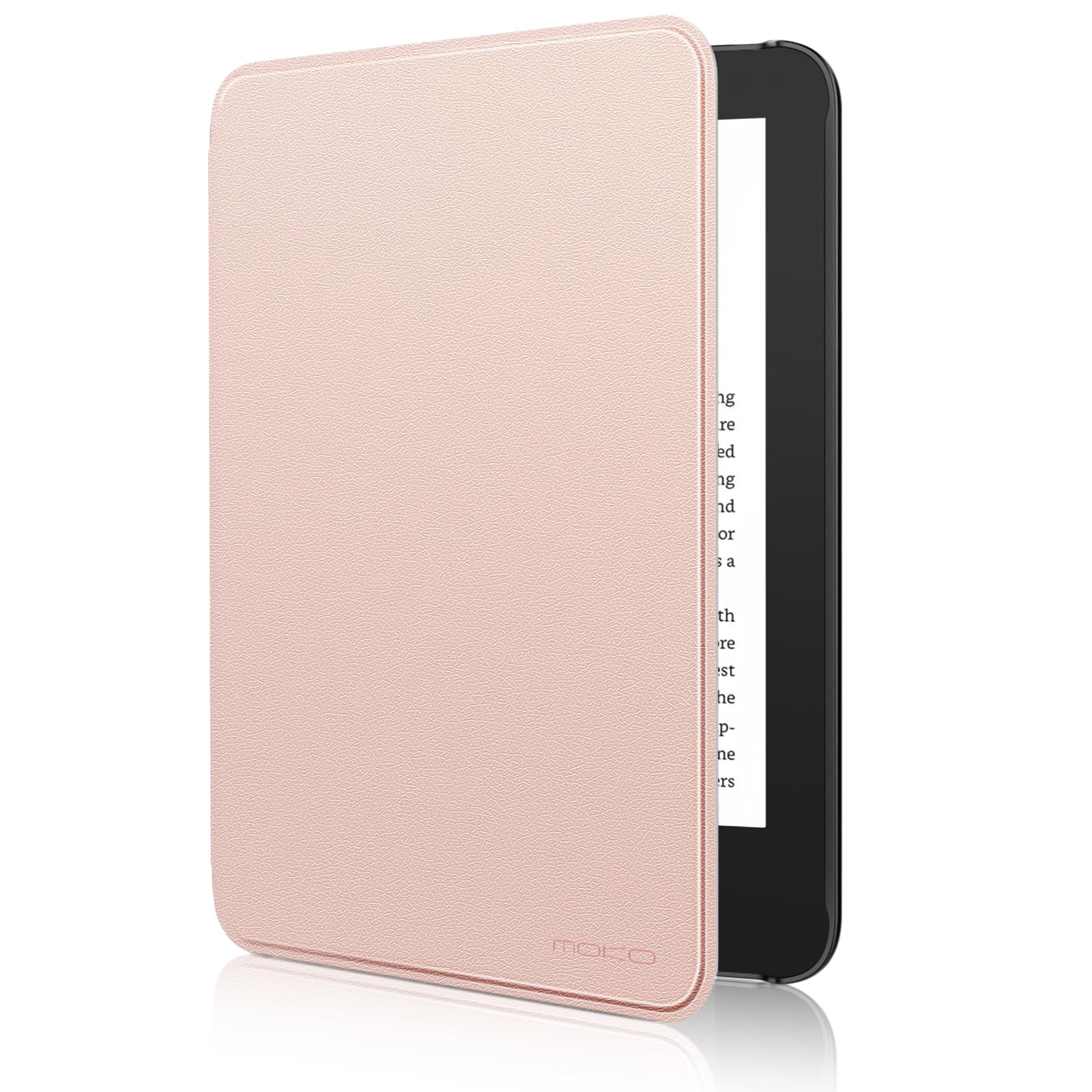 MoKo Case Fits 6" All-New Kindle (11th Generation-2024/2022 Release), Lightweight Shell Cover with Auto Wake/Sleep for Kindle 2024/2022 11th Gen e-Reader, Rose Gold