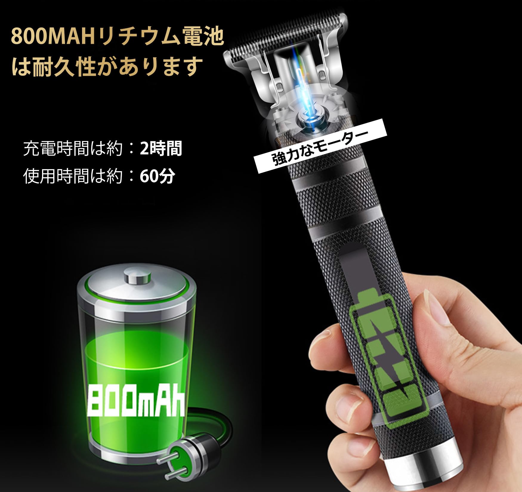 Amazon.co.jp : バリカン メンズ 人気 電動バリカン USB充電式 髭