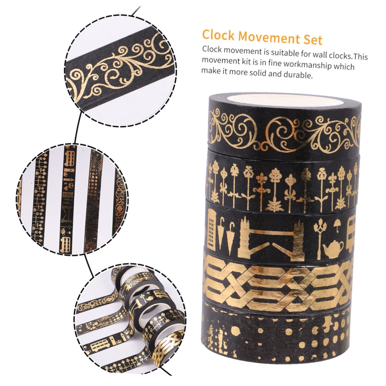 2 Sätze Washi Tape Dekoratives Klebeband Mit Bunten Designs Für Diy Scrapbooking Und Geschenkverpackungen Für Projekte Verschönerung Von Alben 5 Rollen * 2
