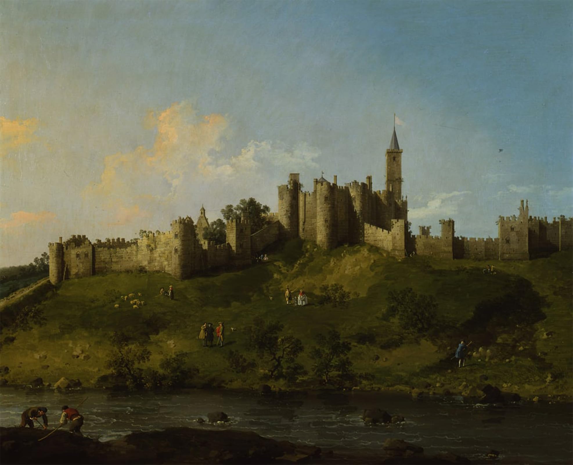 POSTERIIk Famous Print Pop Art Wall Art Graffiti a View of Alnwick Castle by Canaletto Art Prints for Home Decor 60x90cm