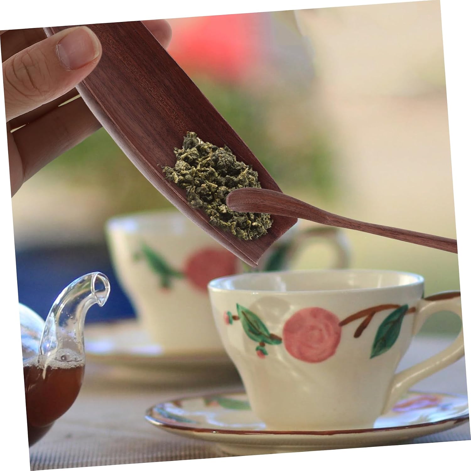 PRETYZOOM 1set Wooden Tea Scoop Loose Tea Walnut Material Compact Design for Gongfu Ceremony Multi-functional Leaf Holder for Household Use