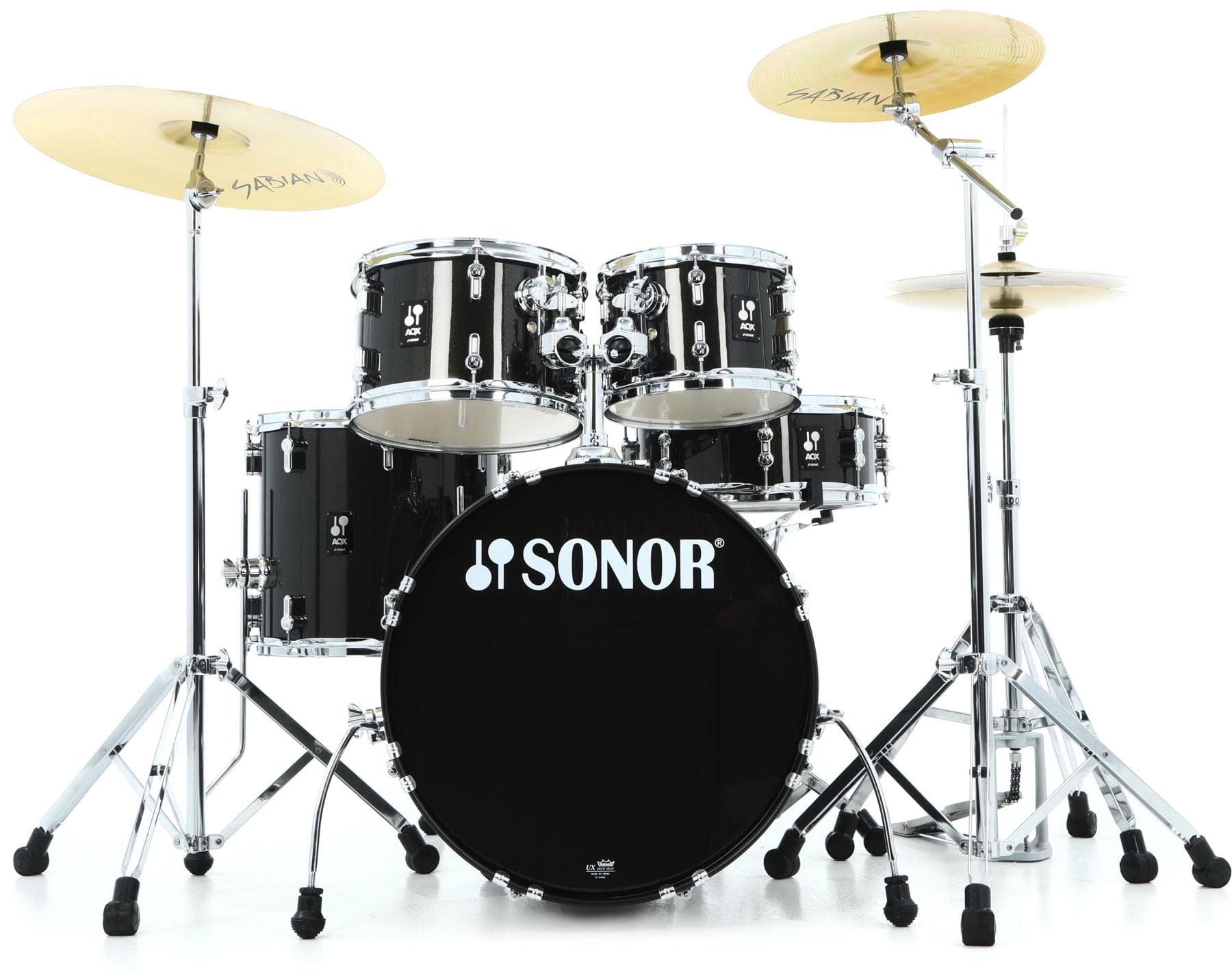 Amazon.com: Sonor AQX Studio 5-piece Drum Set with Hardware Pack