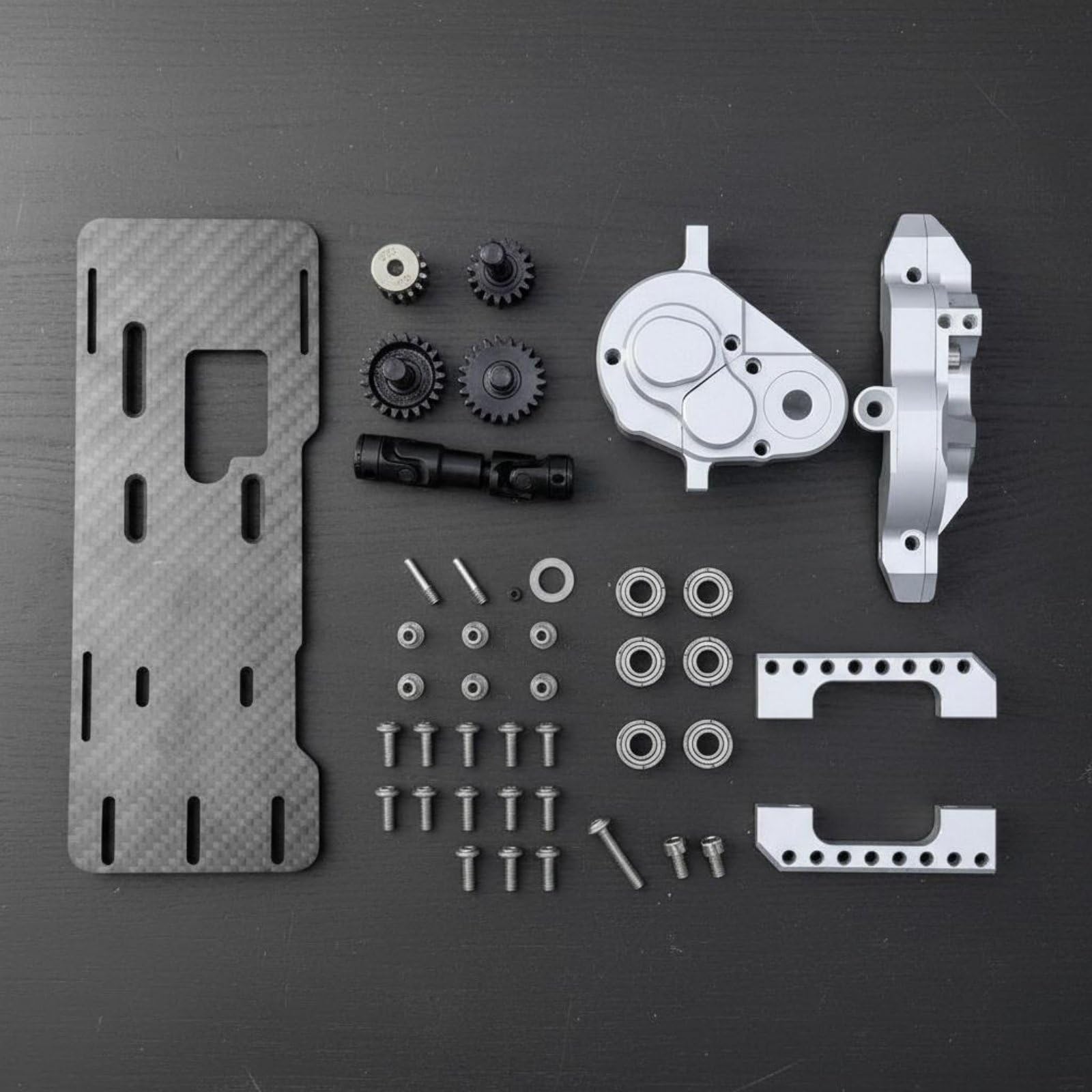 Baoblaze Kit Cambio Anteriore per Auto Radiocomandata Trasmissione Motore Anteriore Ingranaggi Metallo Durevole con Ingranaggi di Precisione Adatto a Controllo