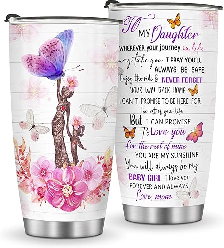 Jekeno Regalo para hija de mamá y papá  Ideas de regalos de cumpleaños para hijas, Navidad, regalos de madre, padre, padres, mariposa, flor de 20