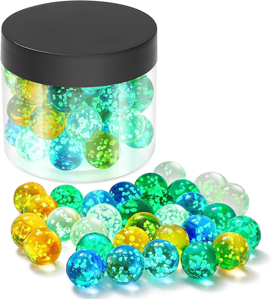 Cuboro 15 Coloured Glass Marbles