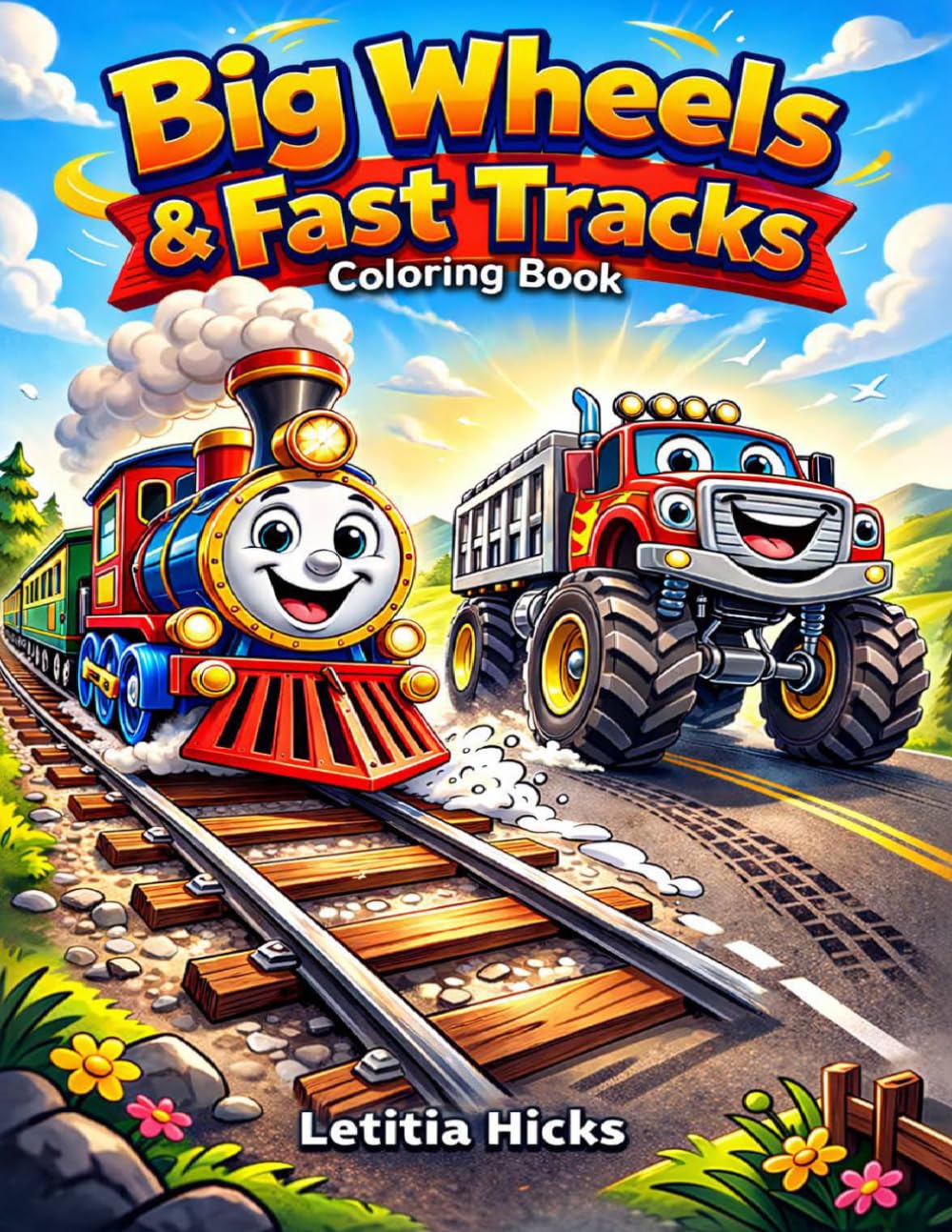 Big Wheels & Fast Tracks Coloring Book