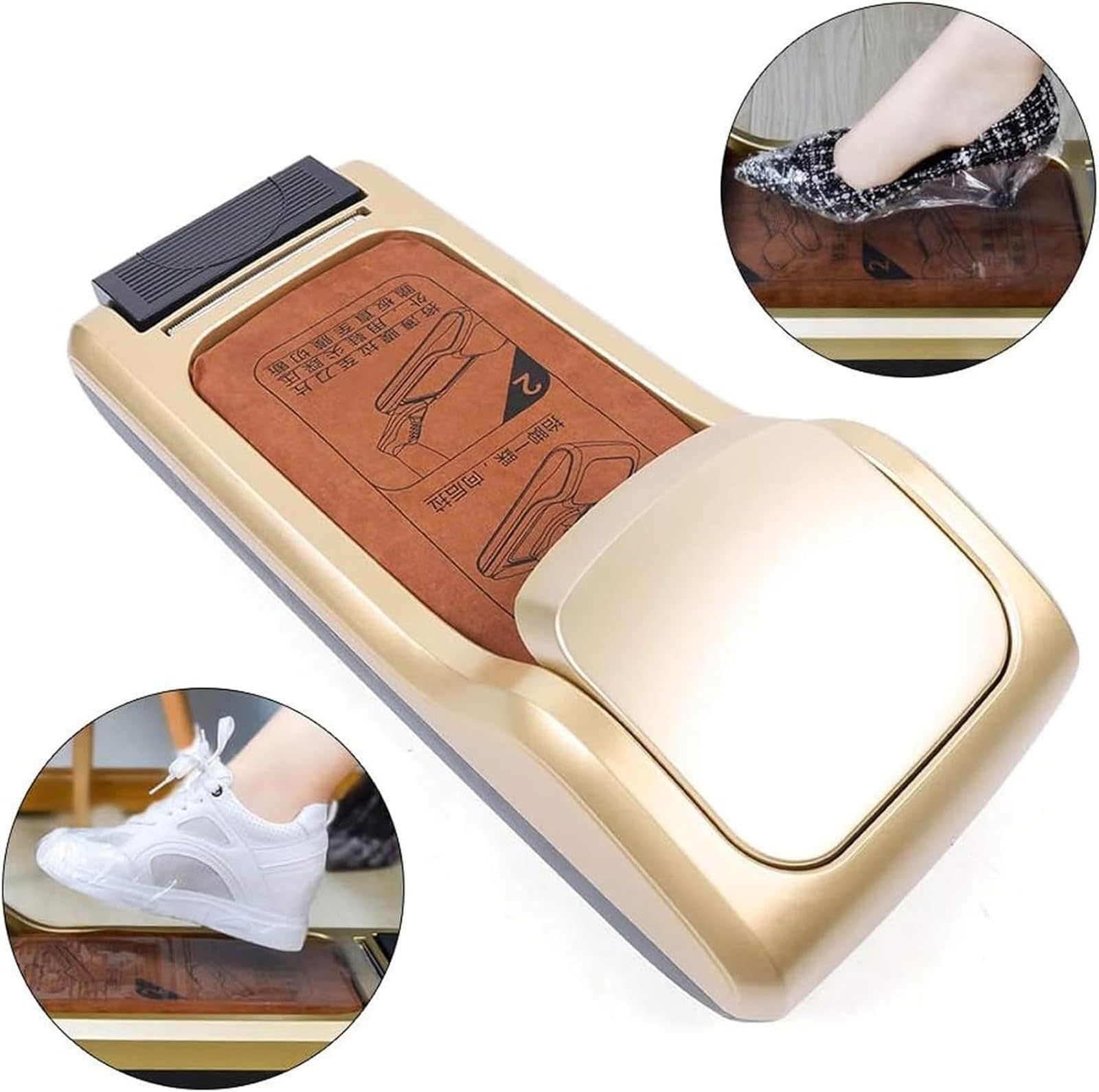 MáQuina Dispensadora AutomáTica de Cubrezapatos con Recambio de 3 Rollos de PelíCula Desechable para Calzado