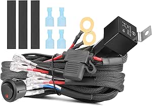 2 Lead Wiring Harness LED Light Bar 40Amp Relay Fuse ON-Off