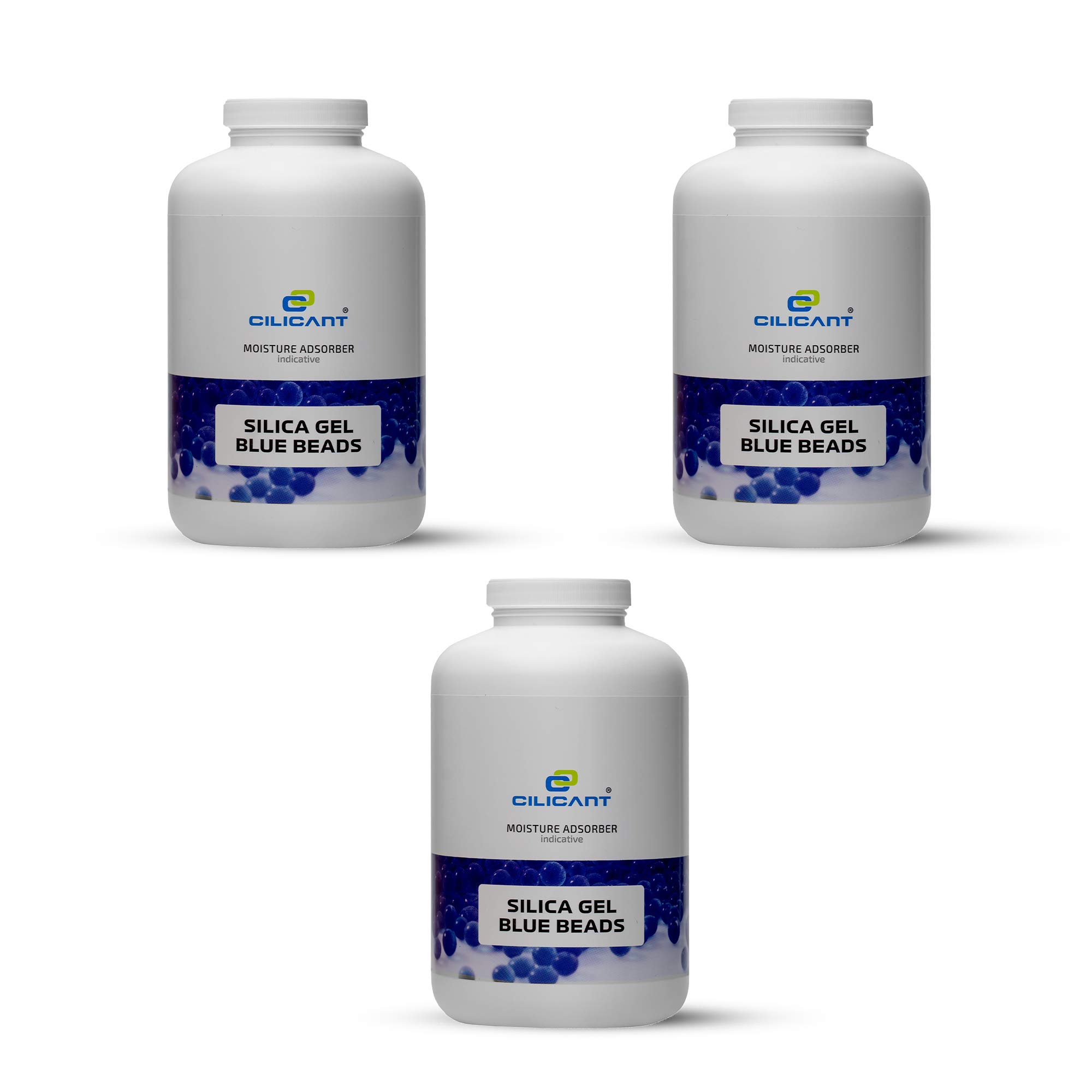 CILICAnT Blue Silica Gel Beads for Moisture Control, Rechargeable Indicating Desiccant Dehumidifier (Beads Size: 2-4 mm) (950 ml *3 =2850 ml)-image-38