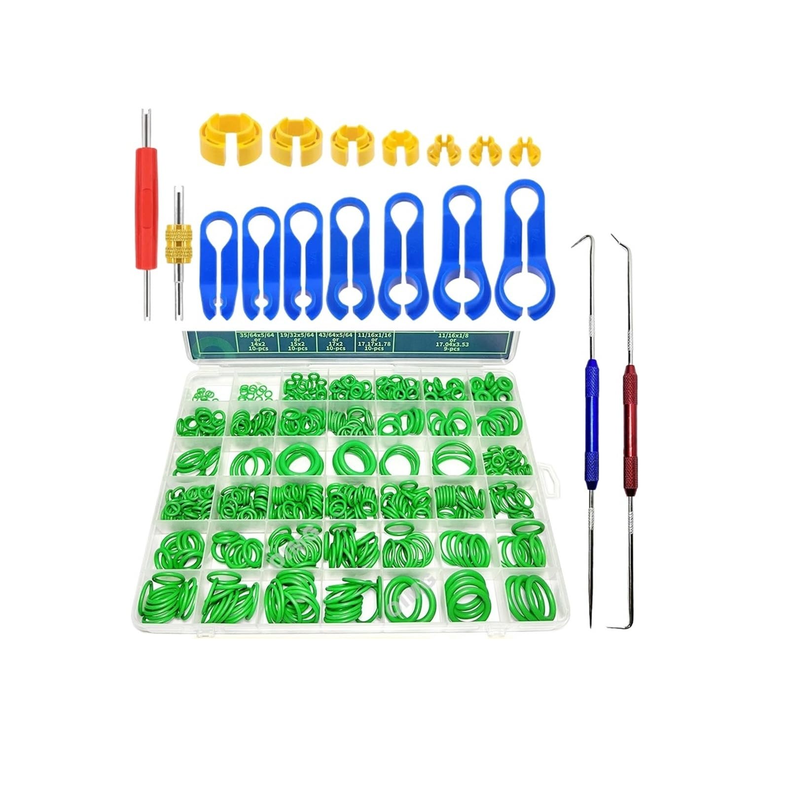 Juego de 595 piezas de 36 tamaños Kit de juntas tóricas de caucho nitrilo(Set D)
