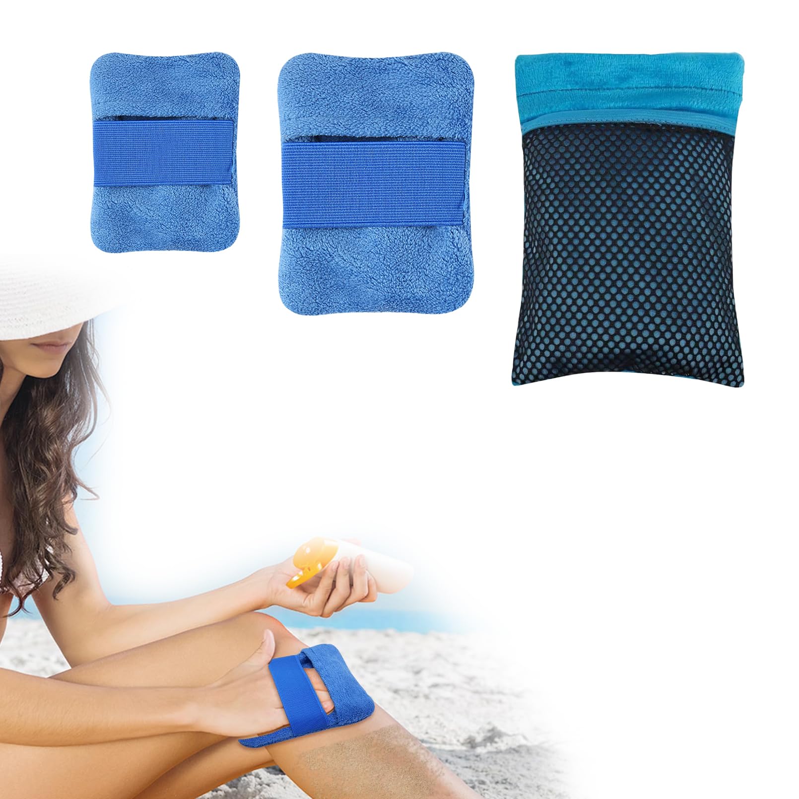 3 Pcs Sand Remover for Beach,Sand Remover Pouch,Sand Brush for Beach,Sandscreen Sand Remover,Reusable Beach Sand Remover Brush for Beach Holidays, Holidays,Camping,Beach Essentials