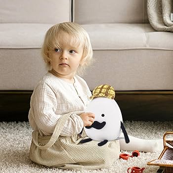  卵のぬいぐるみ 帽子付き*9 Amazon.co.jp: 9.8インチの卵のぬいぐるみ、探偵の卵の