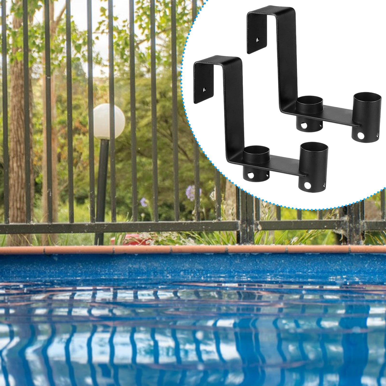 Colcolo 2pcs Pool Fence Hooks Rangement de Rangement, Cintre de Pool, Organisateur d'outils pour pôles télescopiques Skimmers Skimmer Skimmmer