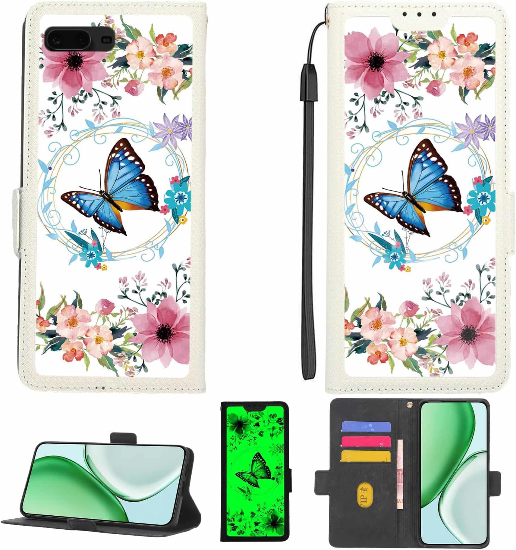 Case Compatible for Carbon 1 marl MK II Phone Case Flip Cover [with Tempered Glass Screen Protector][RFID Blocking][Luminous Effect] LPT-LHD