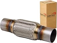 Vista 9 de Tubo Flexible de Escape SUISFLXGRO Universal Tipo 100% Acero Inoxidable Para Carga Pesada y Autos (1 PC, 2X8X12)