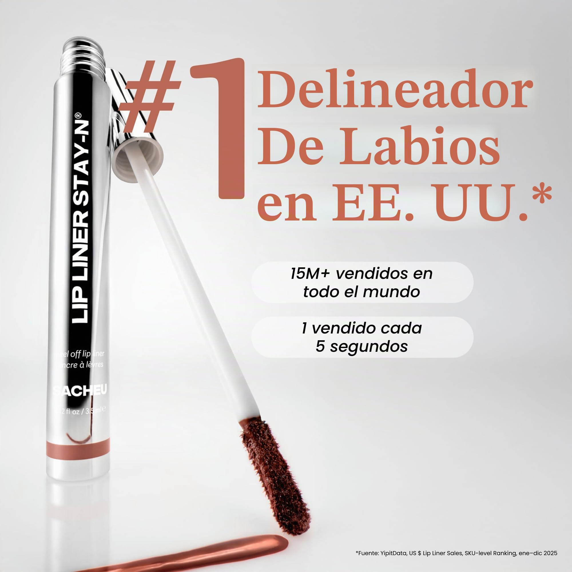Sacheu Lip Liner STAY-N Peel Off Lip Stain Set, Set Core, Pack de 3 | Tonos p-INKED (rosa), HEY-zel (marrón) & MUAH-VE (malva), resistente al agua, antimanchas, mate