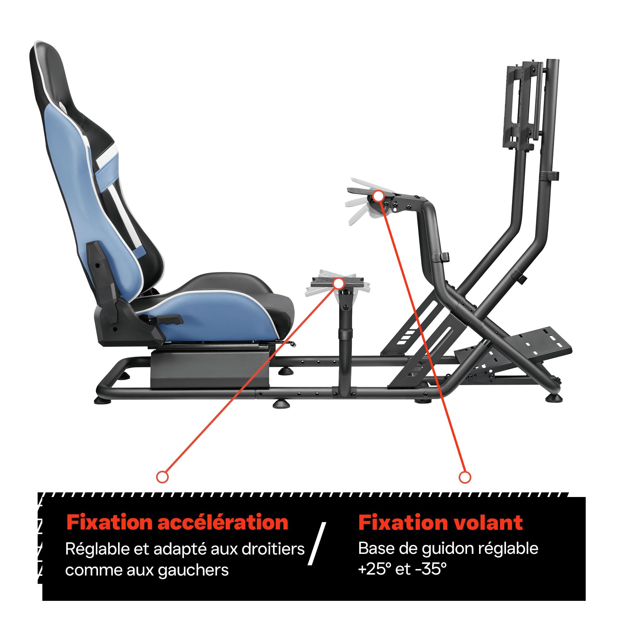 VDD Simulateur chaise de course - entièrement réglable