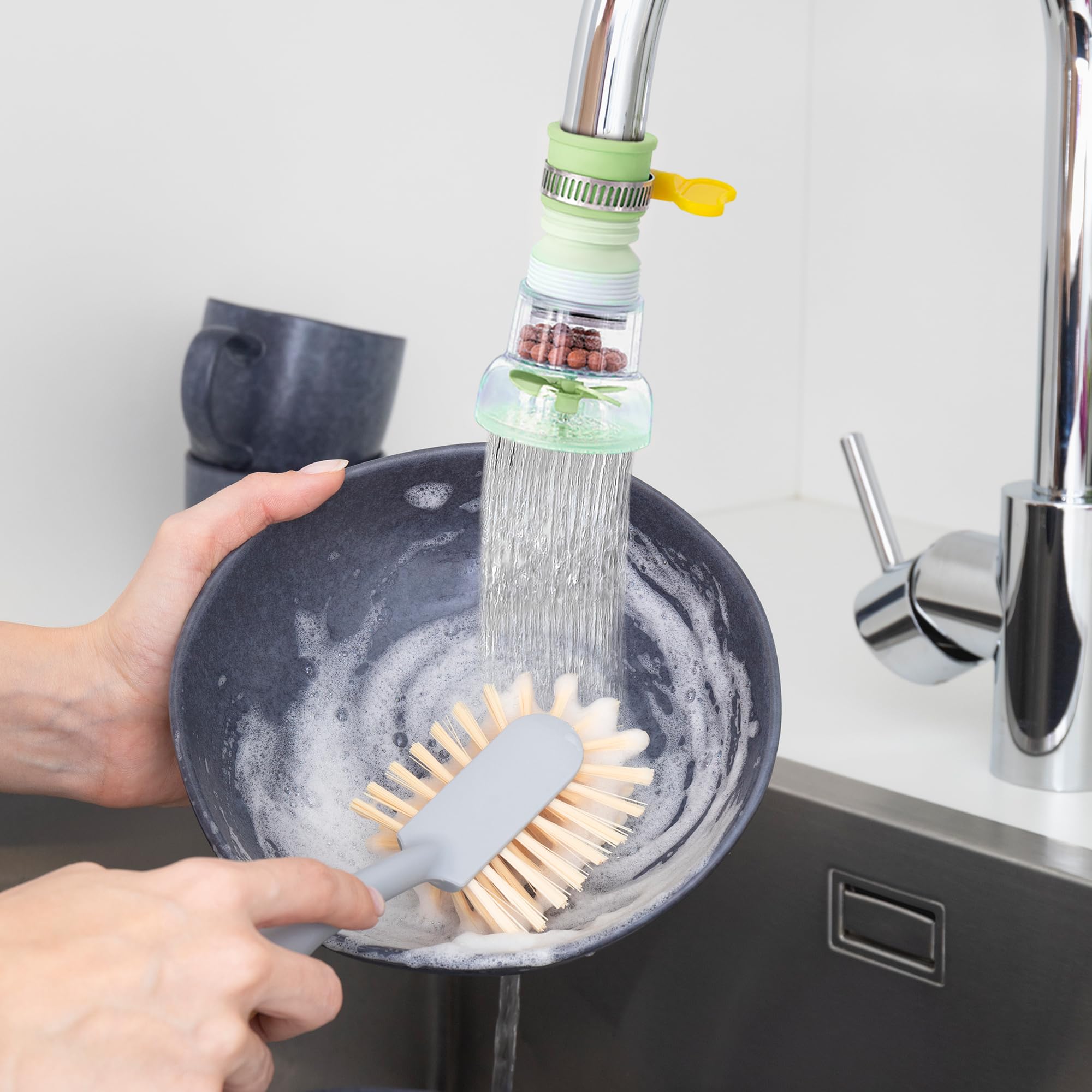 3 Pcs Faucet Filter Set - Water Faucet Extenders 360 Rotating Adjustable Water Purifier for Sink 0 83 — view 9