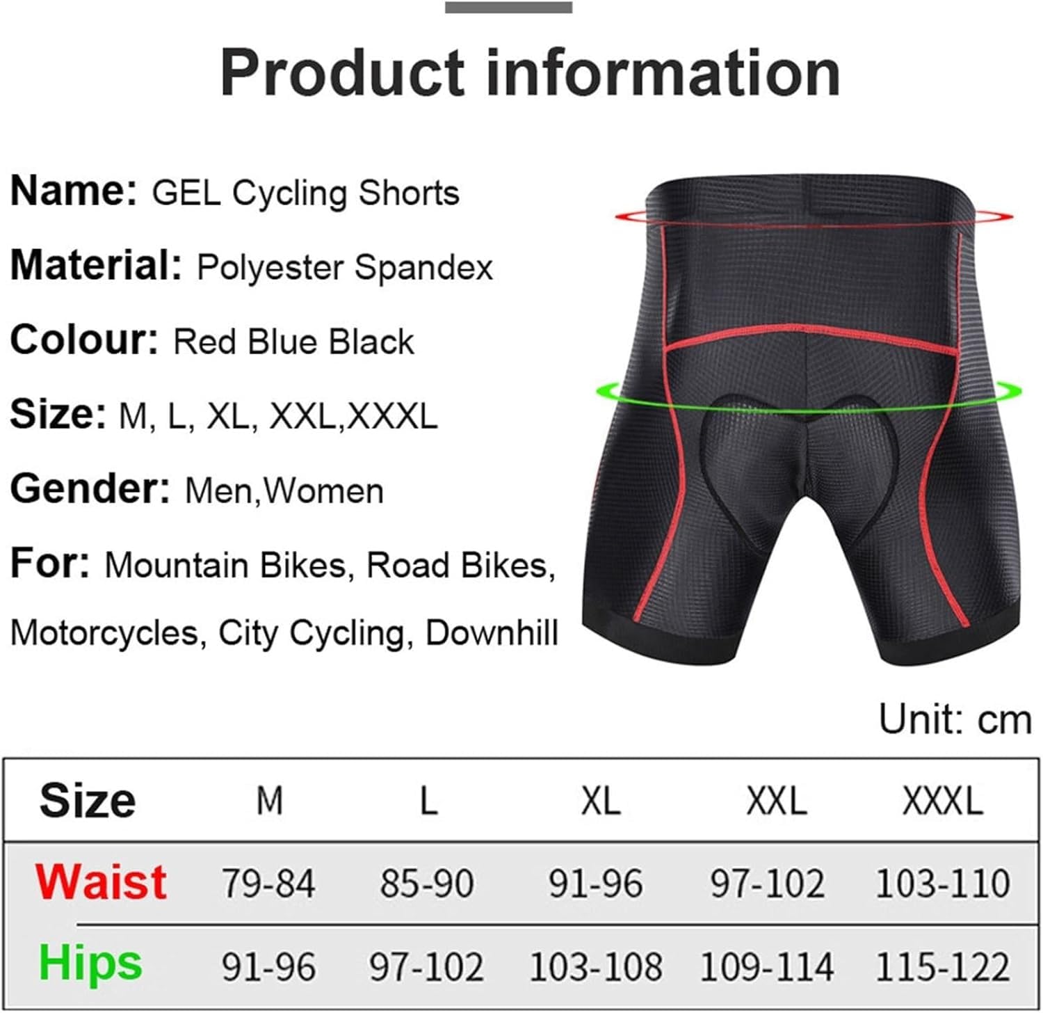Cuissards de Cyclisme Cuissards De Cyclisme, Femmes Shorts Vélo Respirant Maille sous-Vêtements Pad Antichoc VTT Homme