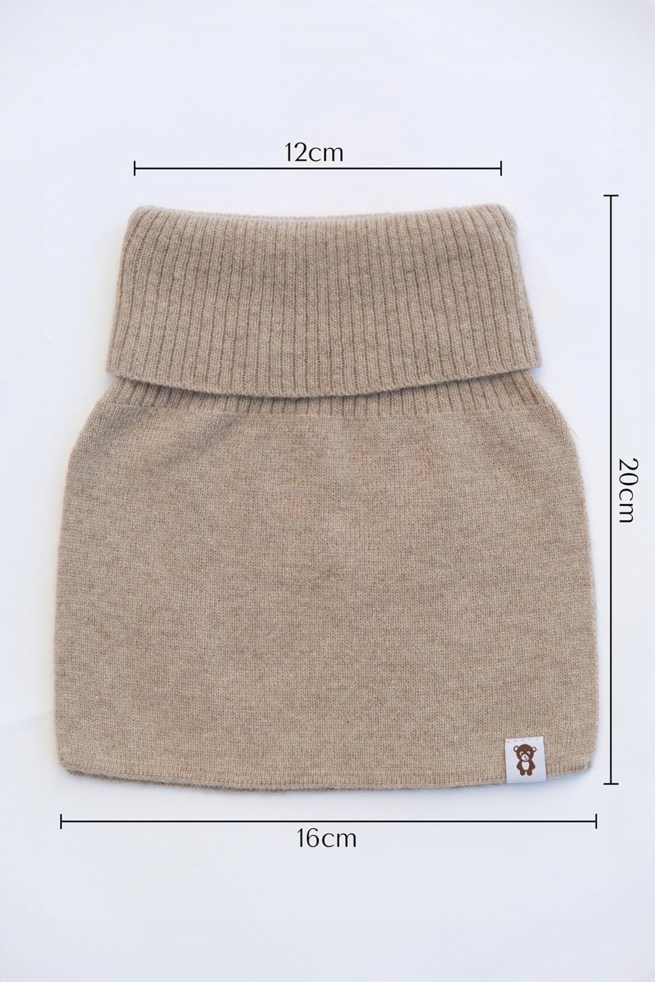 Sciarpa tubolare in lana per bambini I super morbida e calda a maglia per proteggere il collo in autunno e inverno, sciarpa a slittamento in colore Beige, Rosa, Grigio per bambini da 0 a 3 anni