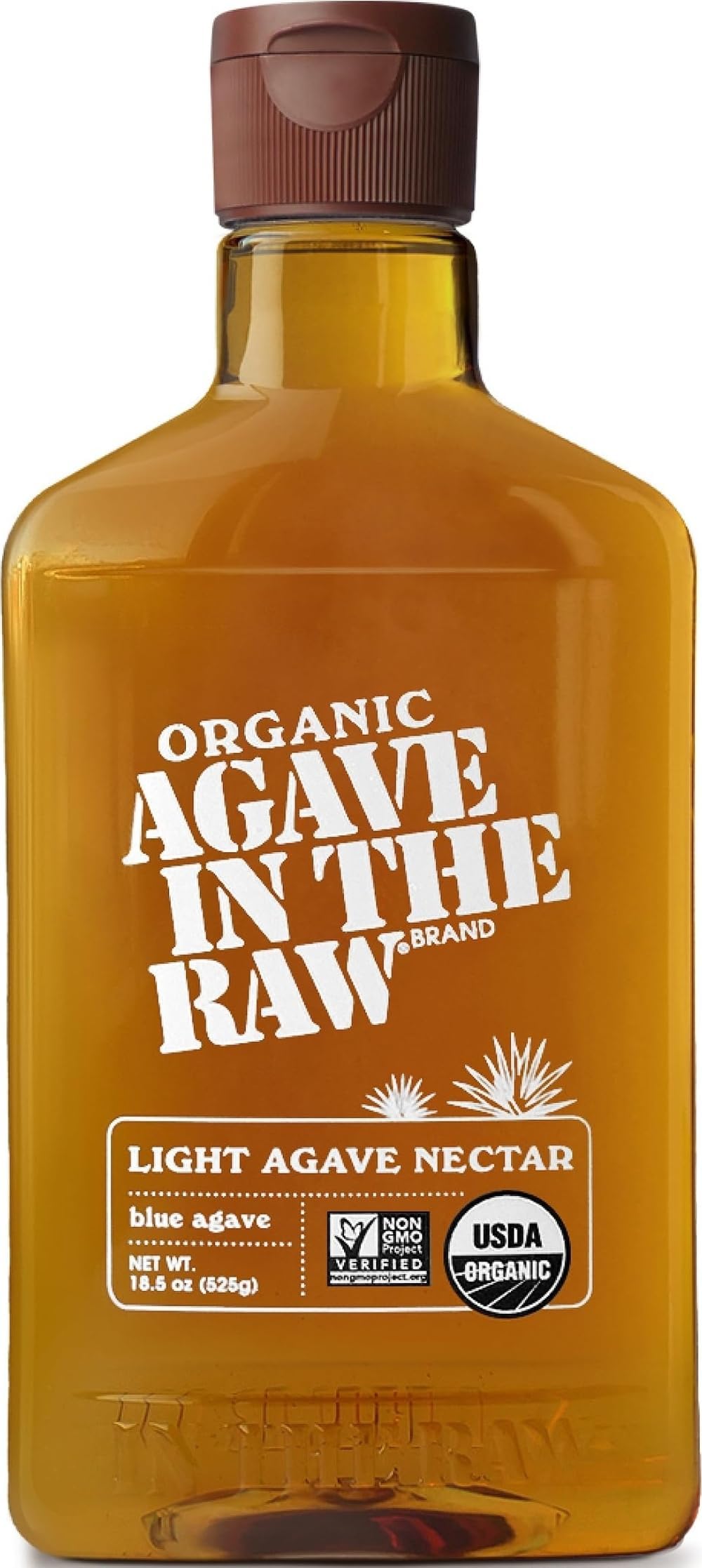 Agave In The Raw Organic Light Agave Nectar, 18.5 oz | Made With Organic Blue Agave From Mexico, USDA Organic, Non-GMO Project Verified, Kosher Vegan and Low Glycemic Index