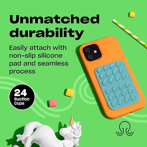 Miniatura 4 de OCTOBUDDY Classic Soporte adhesivo de silicona con succión fuerte para funda de teléfono, manos libres, para selfies y videos, para iPhone y