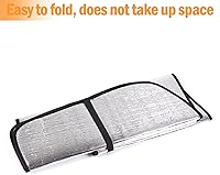 Vista 5 de Daeiclru Parasol para parabrisas de automóvil compatible con Toyota Supra GR A90 A91 MK5 2019-2022, reflector plegable de rayos UV, parasol