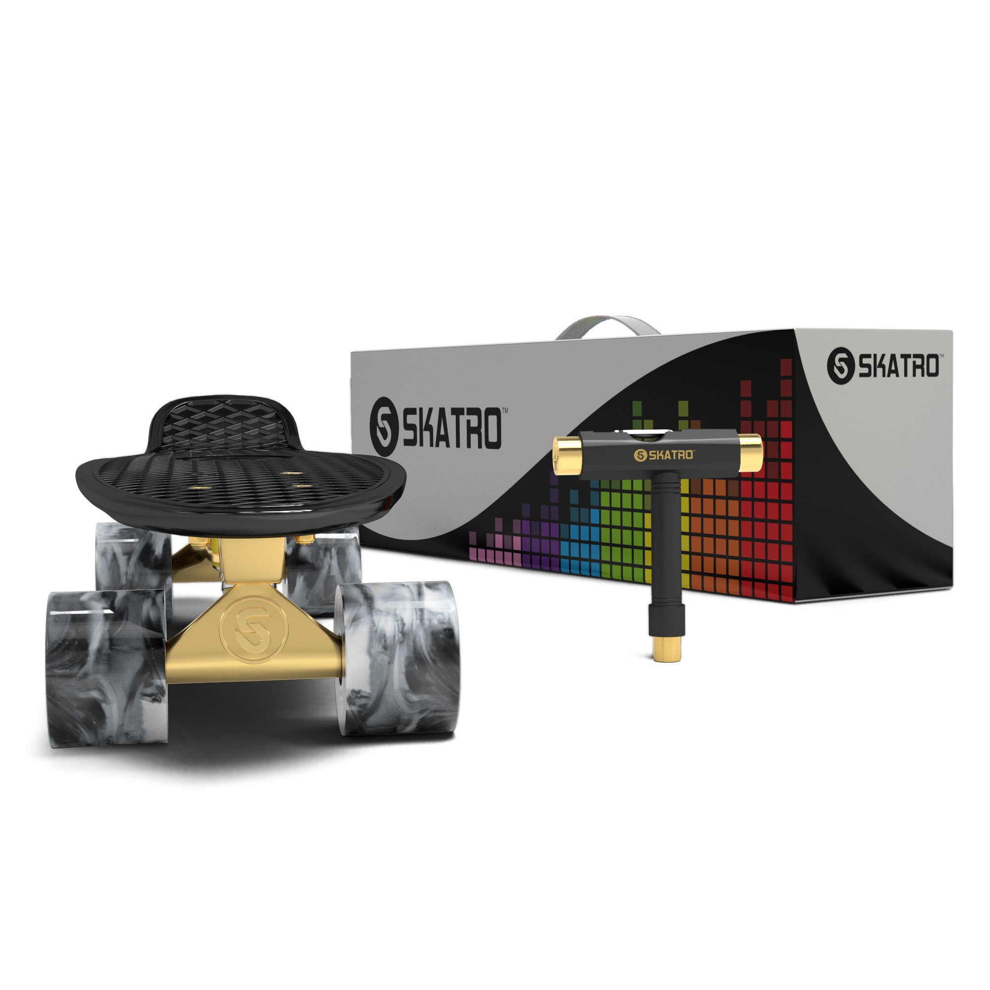Skatro - Skateboard Mini Cruiser. Planche en Plastique De 55 cm Livrée Complète
