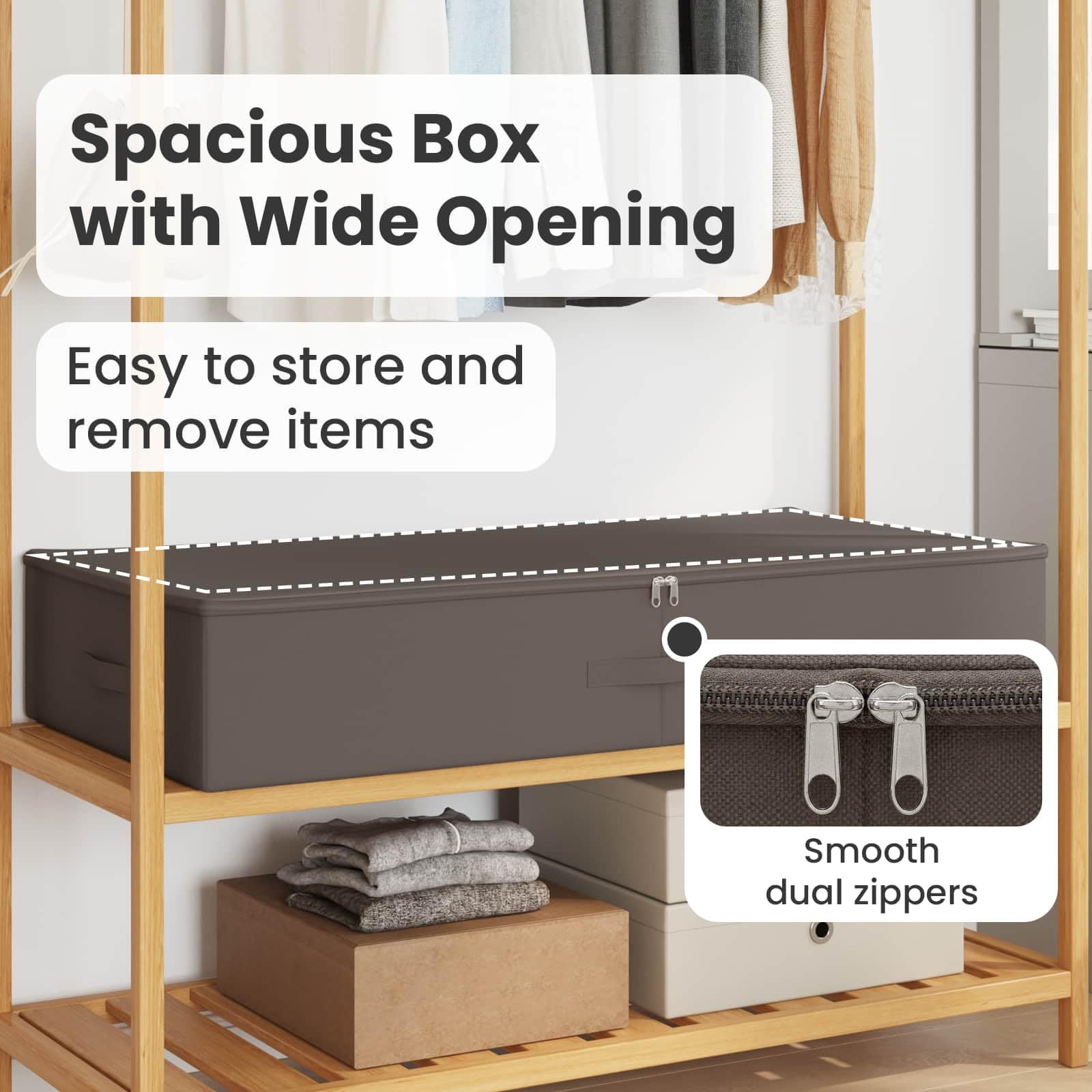 vidaXL Aufbewahrungsbox 6 Stk. Vliesstoff 90 x 48 x 15 cm 64,8 L Grau