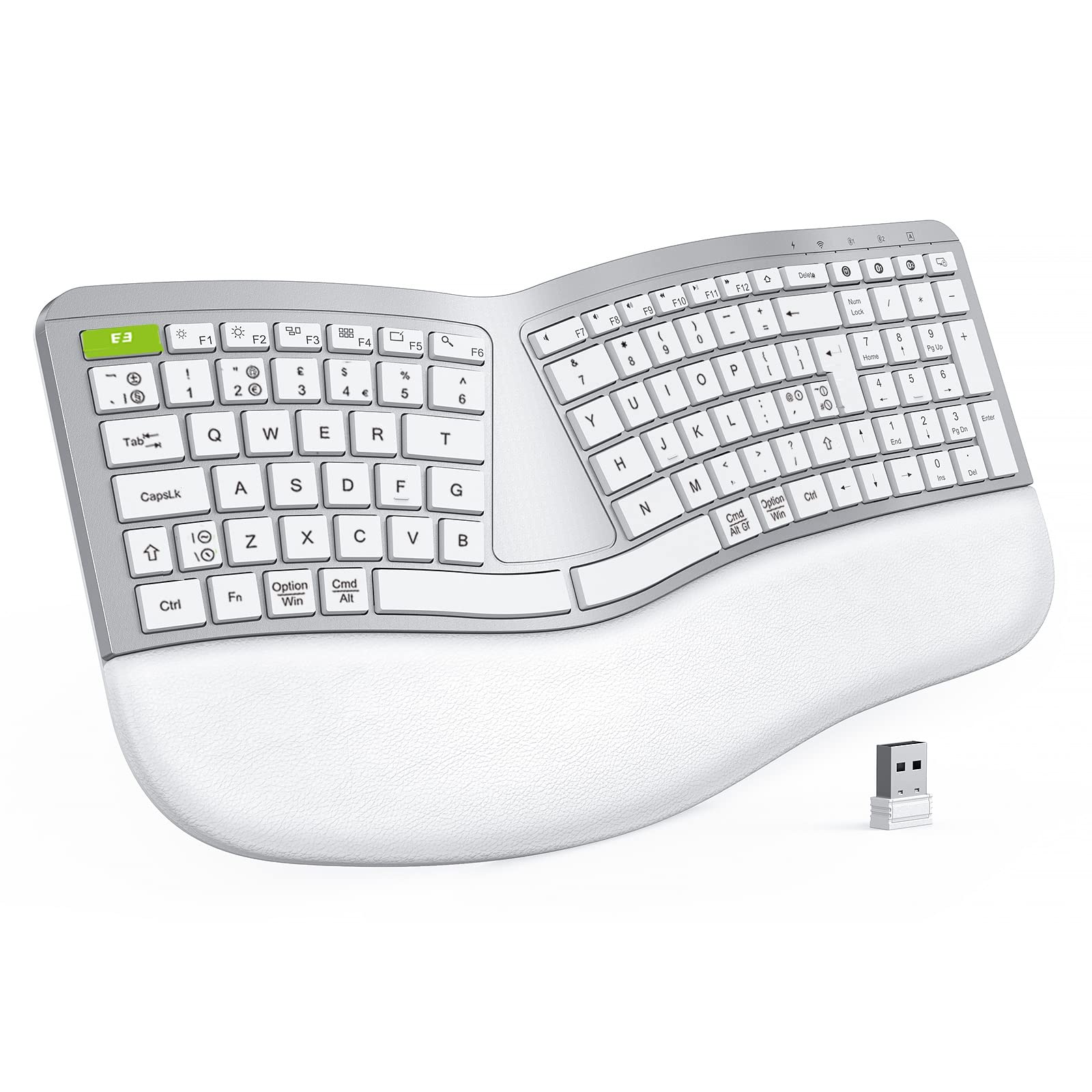 Buy Seenda Wireless Ergonomic Keyboard, USB+ Bluetooth Keyboard