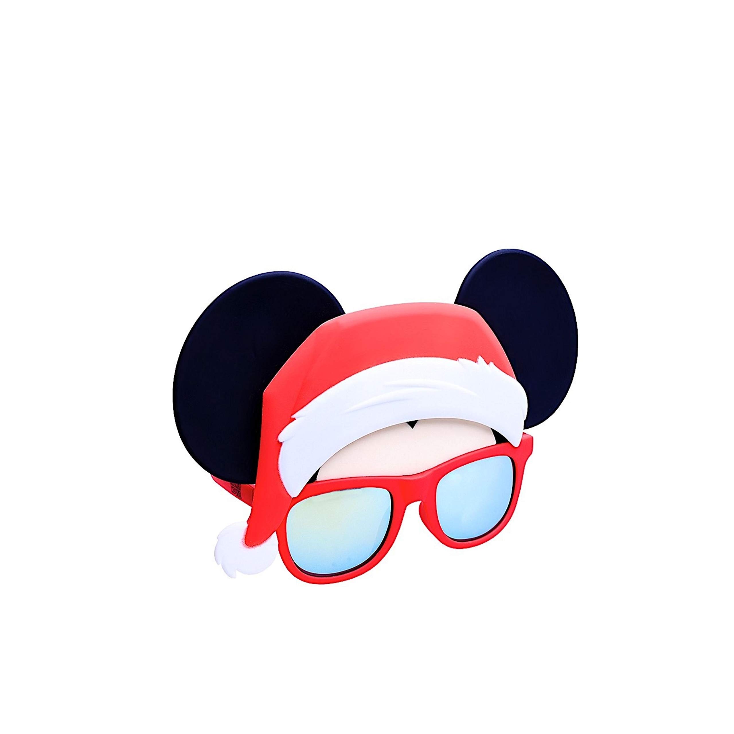 Sun-Staches Disney Mickey and Minnie Holiday Sunglasses Costume Accessory | UV400 | One Size Fits Most