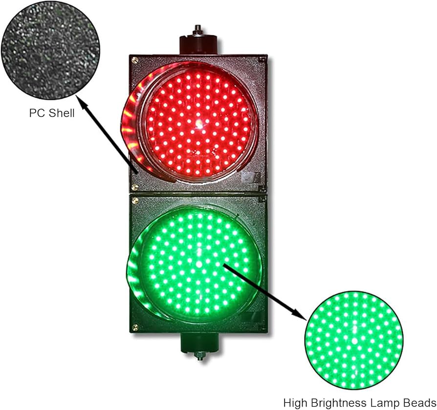 赤信号様用 Amazon.co.jp: 300mm 産業用 LED 信号機、2 色赤/緑の壁ランプ、サン