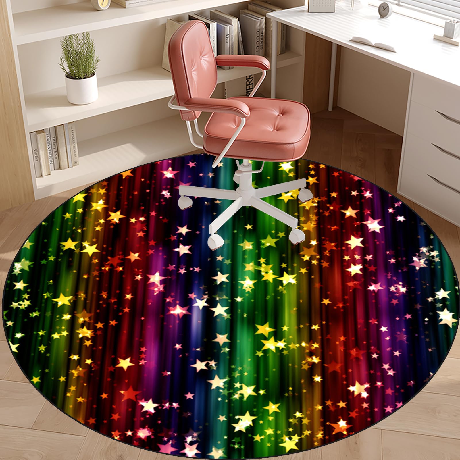 Alfombrilla Redonda Para Silla De Oficina/gaming, 100 Cm De Diámetro - Protege El Suelo De Rayones Y Reduce El Ruido