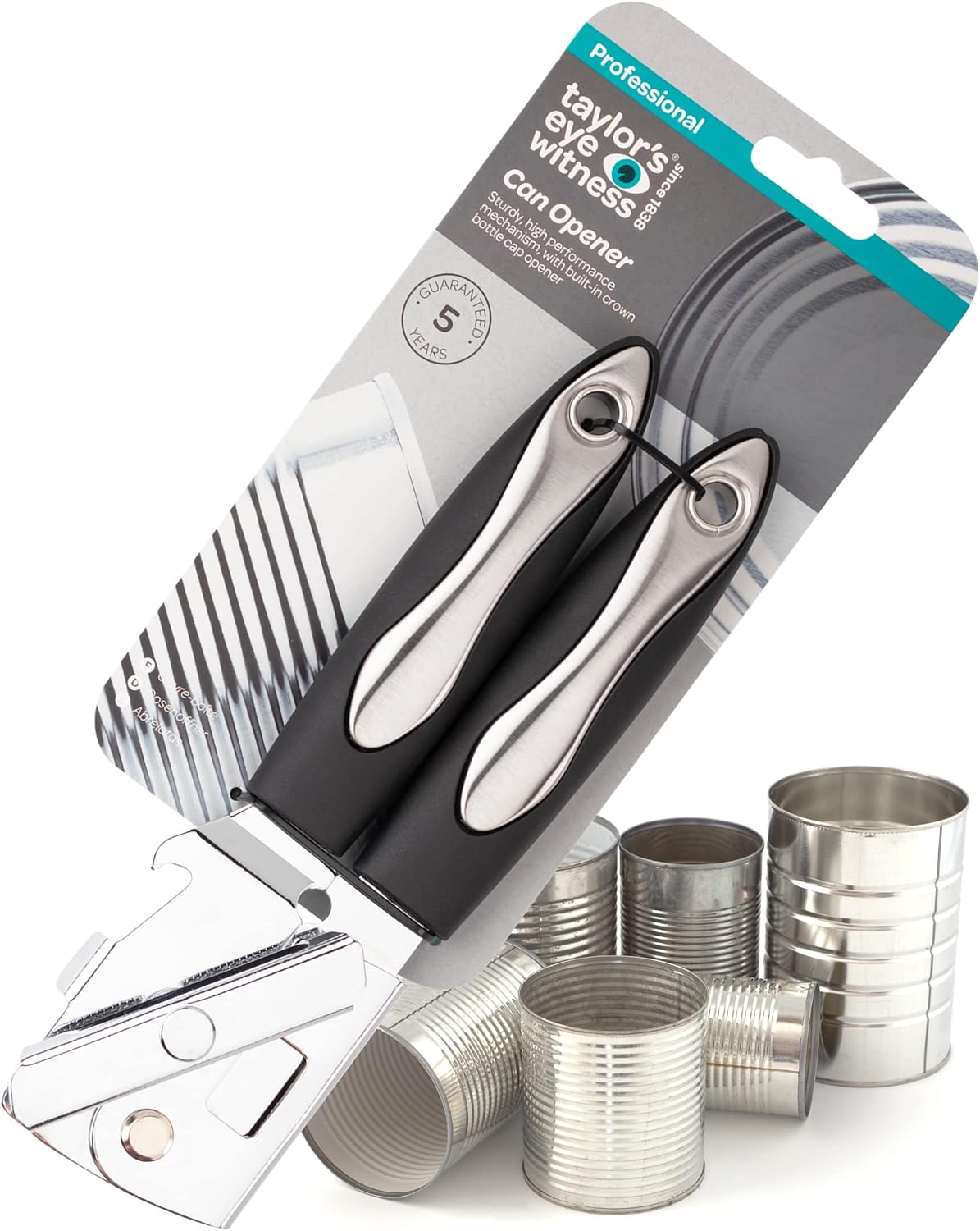 Stainless Steel Heavy Duty Can Opener, Easy To Use Manual Turn Mechanism. Handheld Tool