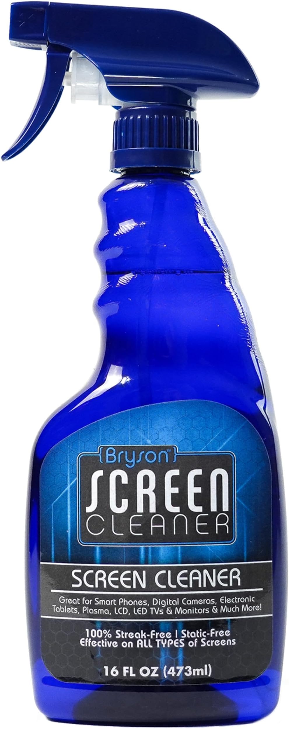 Bryson Screen Cleaner- 16 oz Spray Bottle For Use With LED & LCD TV, Computer Monitor, Laptop, and iPad Screens- 16 oz Bottle Only, No Towel