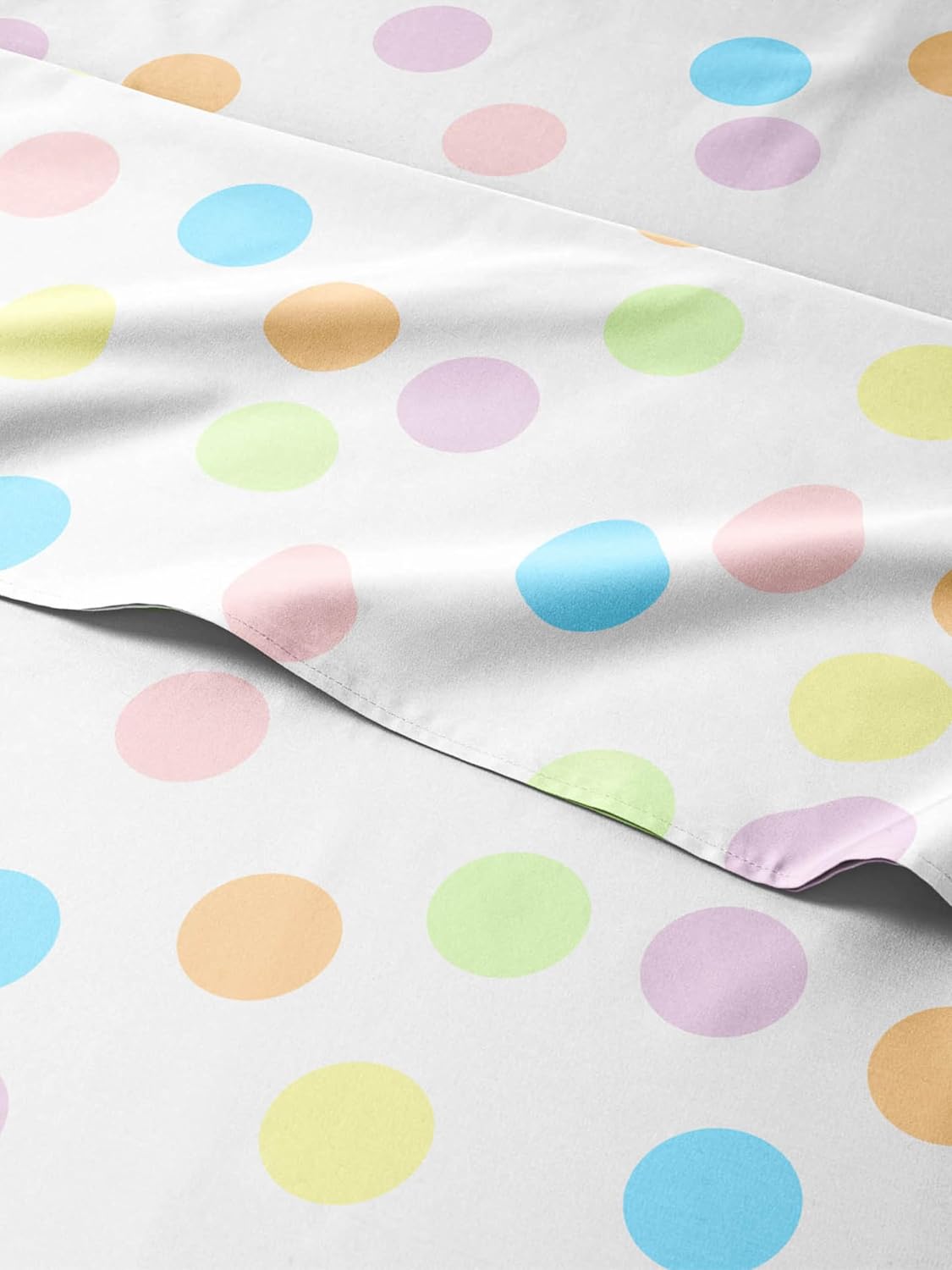 Kids Polka Dots Full Sheet Set Cute 4 Piece Full Bed