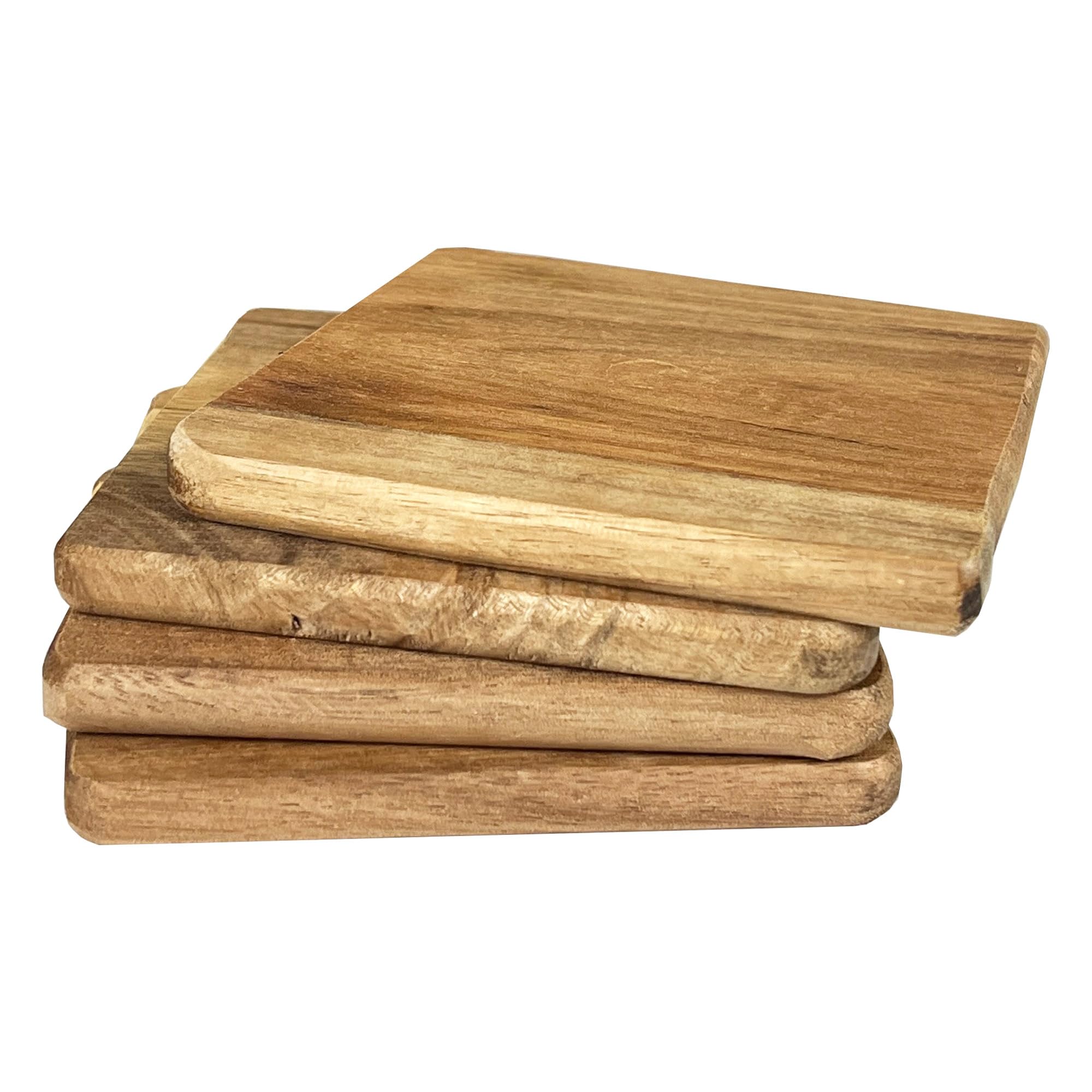 Alfie Francis Brown Set Of 8 10Cm Square Acacia Wood Drinks Coasters For The Home