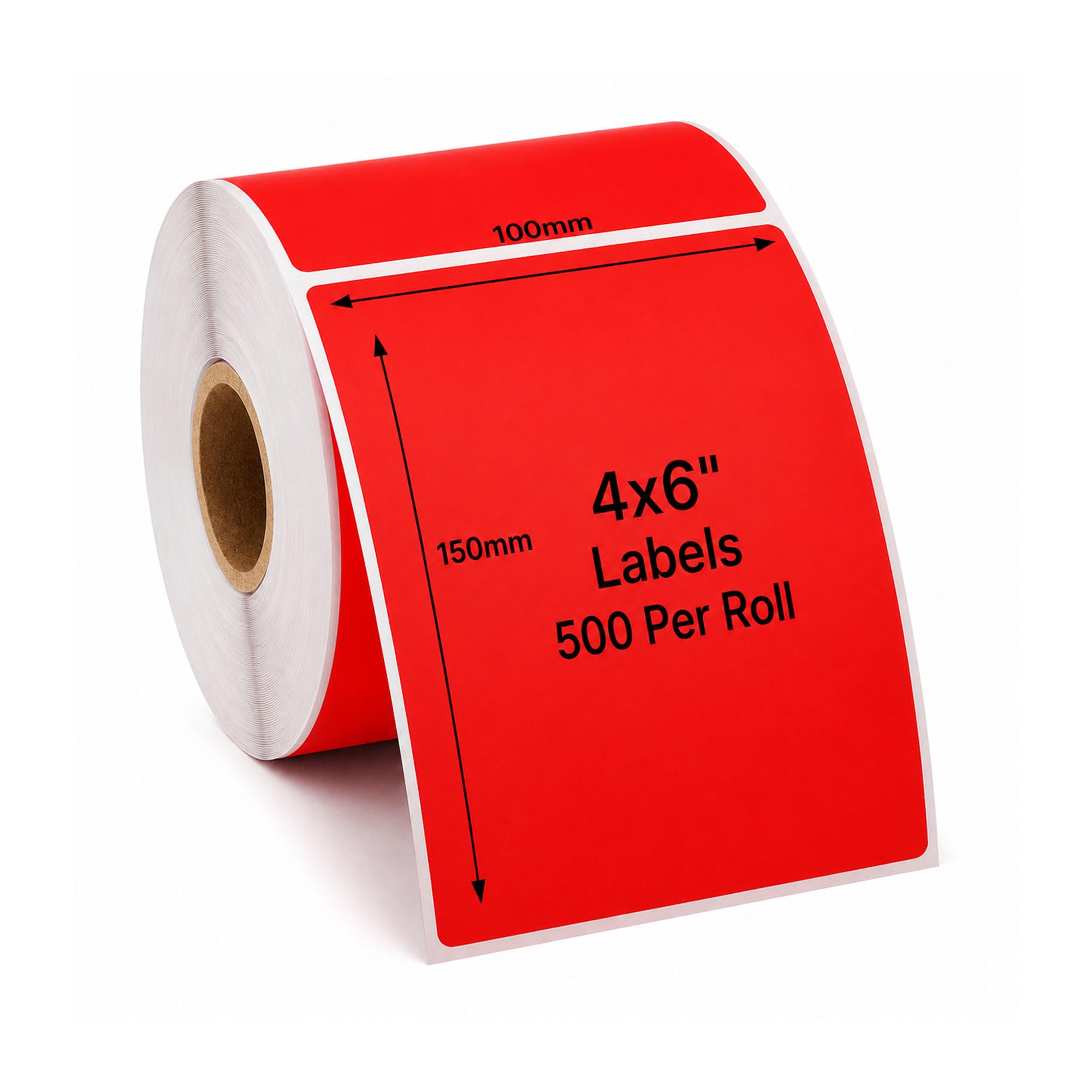 4x6 Direct Thermal Printer Labels, Red | 3 Rolls 100mmx150mm (1500 Labels) Permanent Adhesive Labels Rolls Compatible with Most Desktop Direct Thermal Printers – AVARTEK