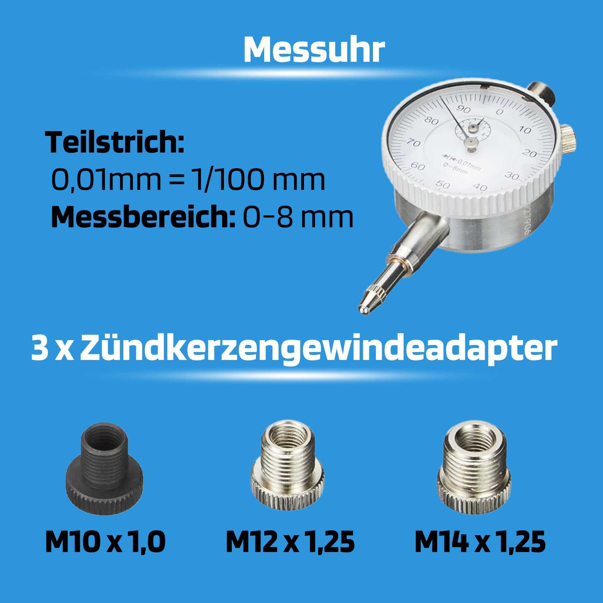 Kit SW-Stahl 26118L Per Regolazione Accensione Motori - 8 Pezzi Con Comparatore - Foto 4