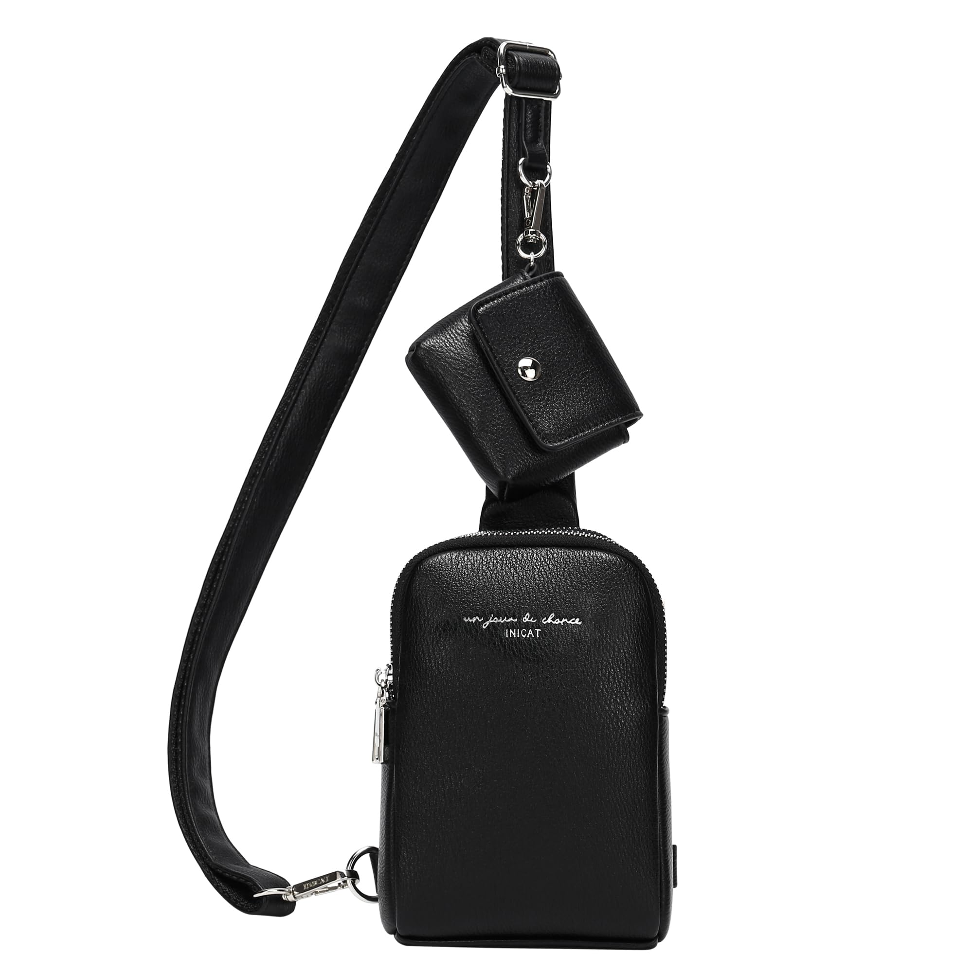 INICATCrossbody Bags for Women Fashion Chest Bag for Travel(Black)