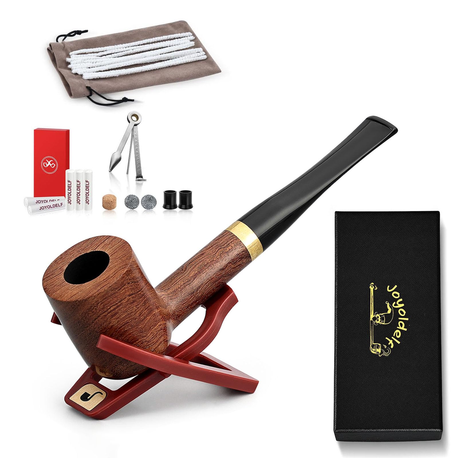 tobacco for beginners Amazon.com: Joyoldelf Tobacco Pipe Set – Handmade Rosewood Smoking Pipe,  Wooden Pipe for Smoking Tobacco with Straight Stem, Flat-Bottom Wood Pipe  Starter Kit for Beginners with Foldable Stand & Accessories : Health