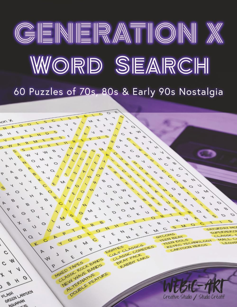 Generation X Word Search: 60 Puzzles of 70s, 80s & Early 90s Nostalgia | Retro Pop Culture, Music, Movies & TV Classics
