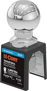 CURT 40176 Chrome Trailer Hitch Ball, 6,000 lbs, 2-5/16-Inch Diameter, 1-1/4 x 3-Inch Shank