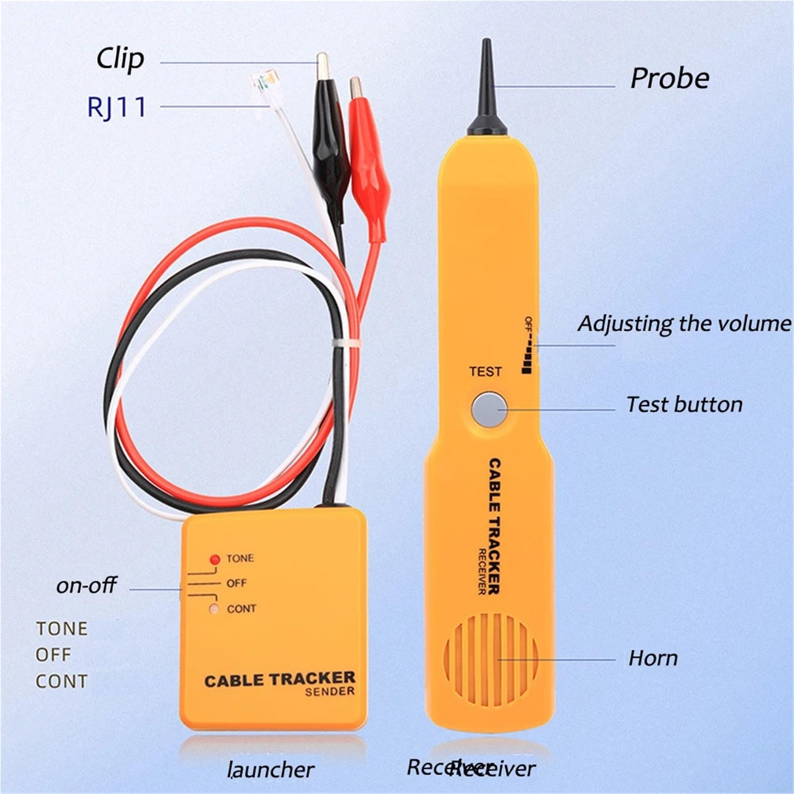 Netzwerkkabeltester, 2PCS Netzwerkkabeltester, RJ11, Telefon, Toner, Detektor, Diagnoseton, Benutzerdefinierte Leitungen,für Netzwerkkabel