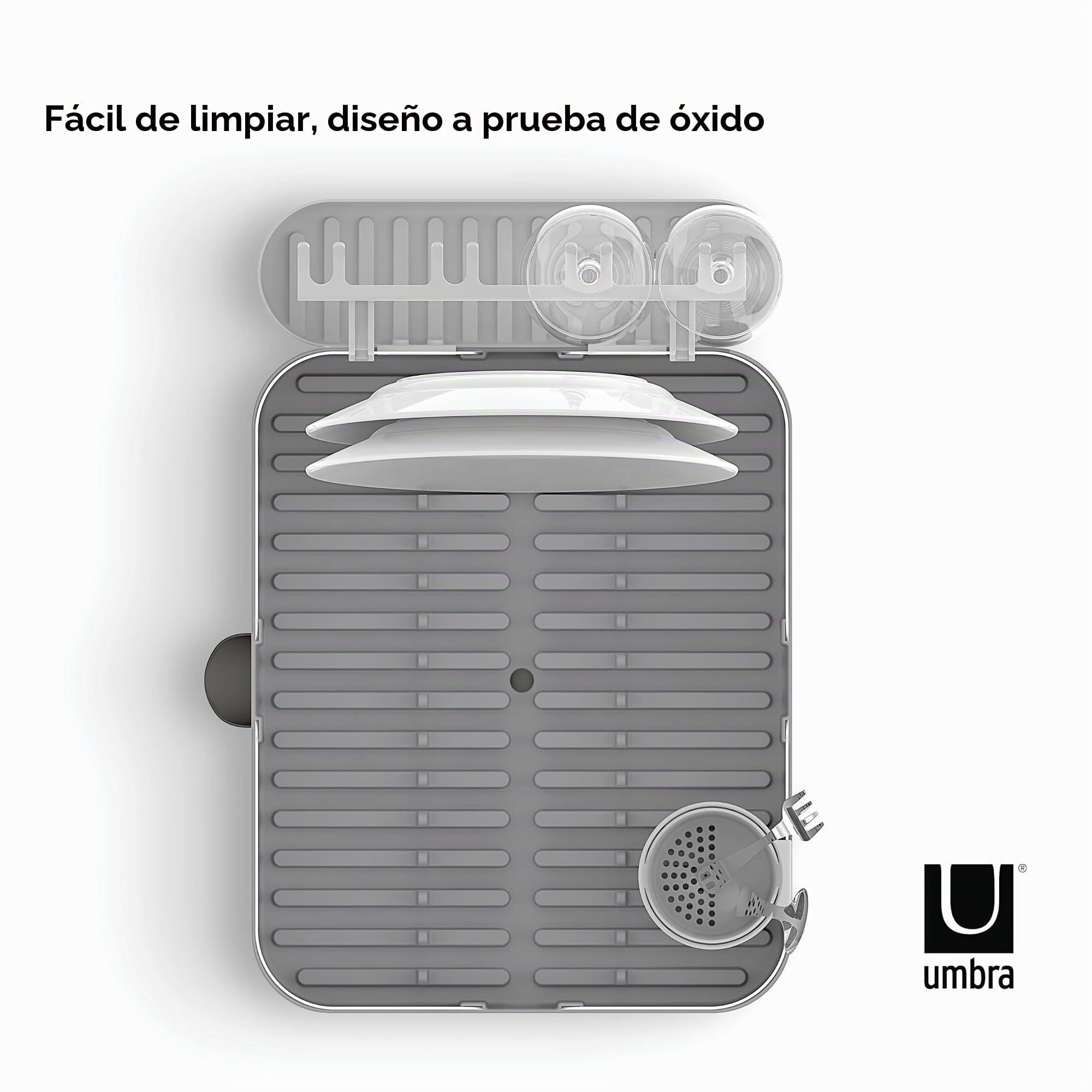 Umbra Holster Escurridor de platos, Gris carbón
