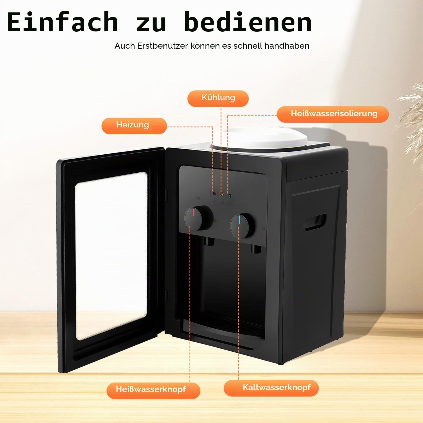 550W 220V Elektrischer Wasserspender Heiß Kalt Trinkbrunnen mit Staubtür kompatibel Für Büro Hause
