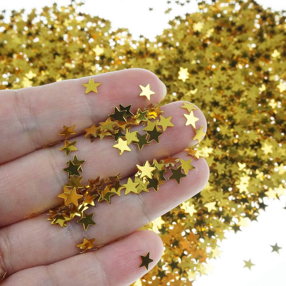 Star Confetti Sequin Stars Glitter Star Table Confetti for Art Decoration, Party Supplies - Pack of 30 Grams, 6mm, Red